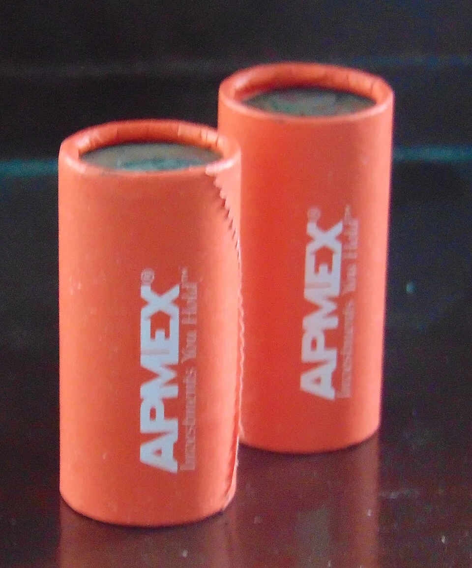 Rolls of war nickels — bulk buying is popular with silver stackers because war nickels trade close to their silver melt value